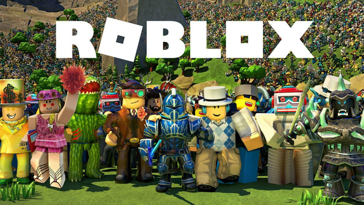 Roblox logo with custom characters
